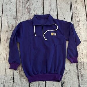 Vintage 1980s Southern Classics Purple Hoodie Jumper Pullover 80s Sweatshirt
